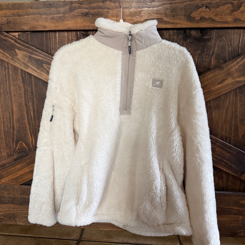 New Balance Cream Fleece Jacket